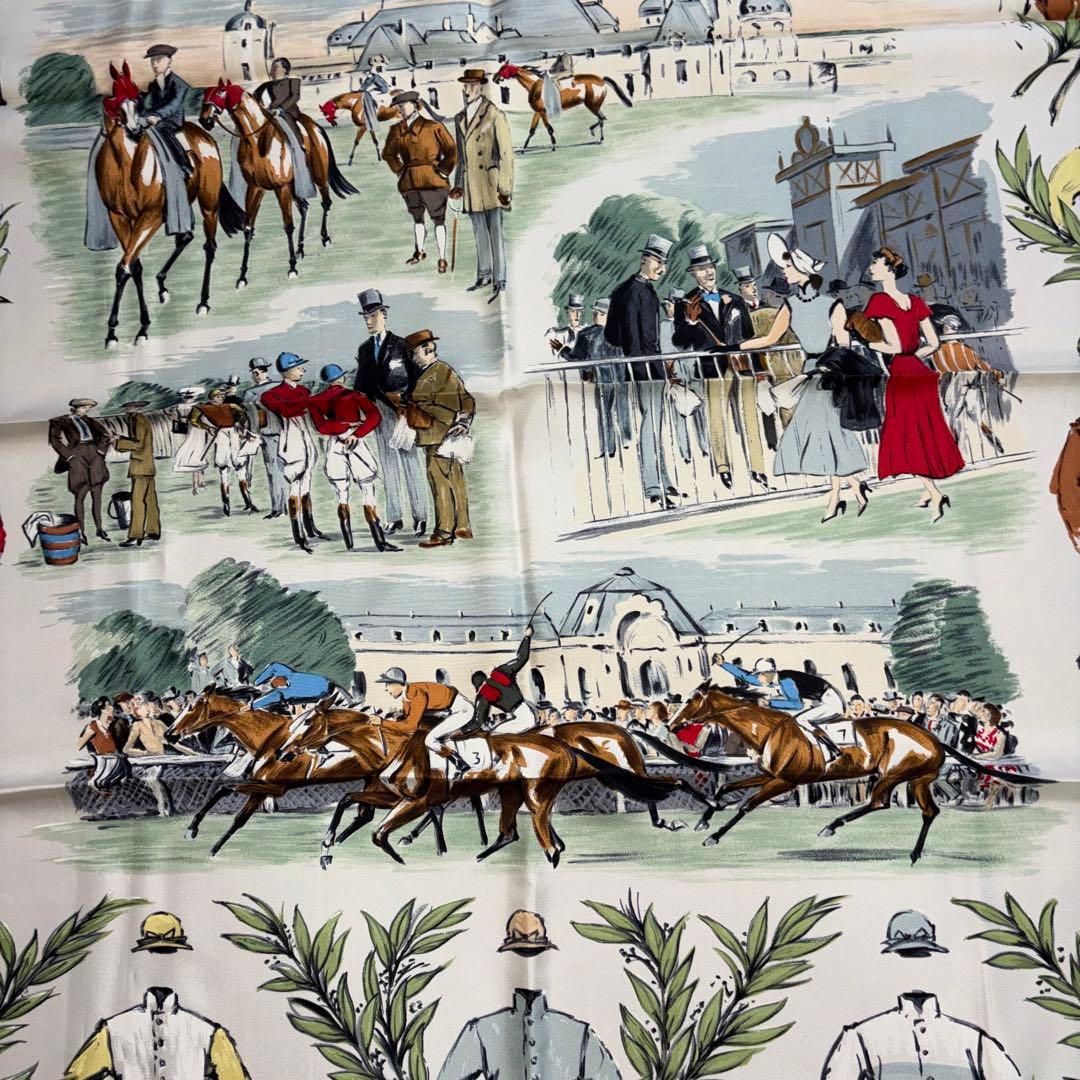 HERMÈS シルクスカーフ フランス製 　【美品】♡週末価格♡