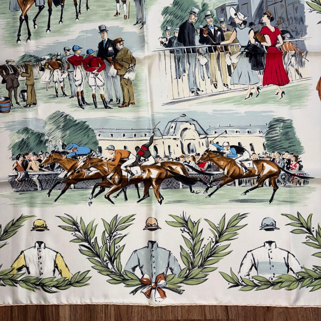 HERMÈS シルクスカーフ フランス製 　【美品】♡週末価格♡