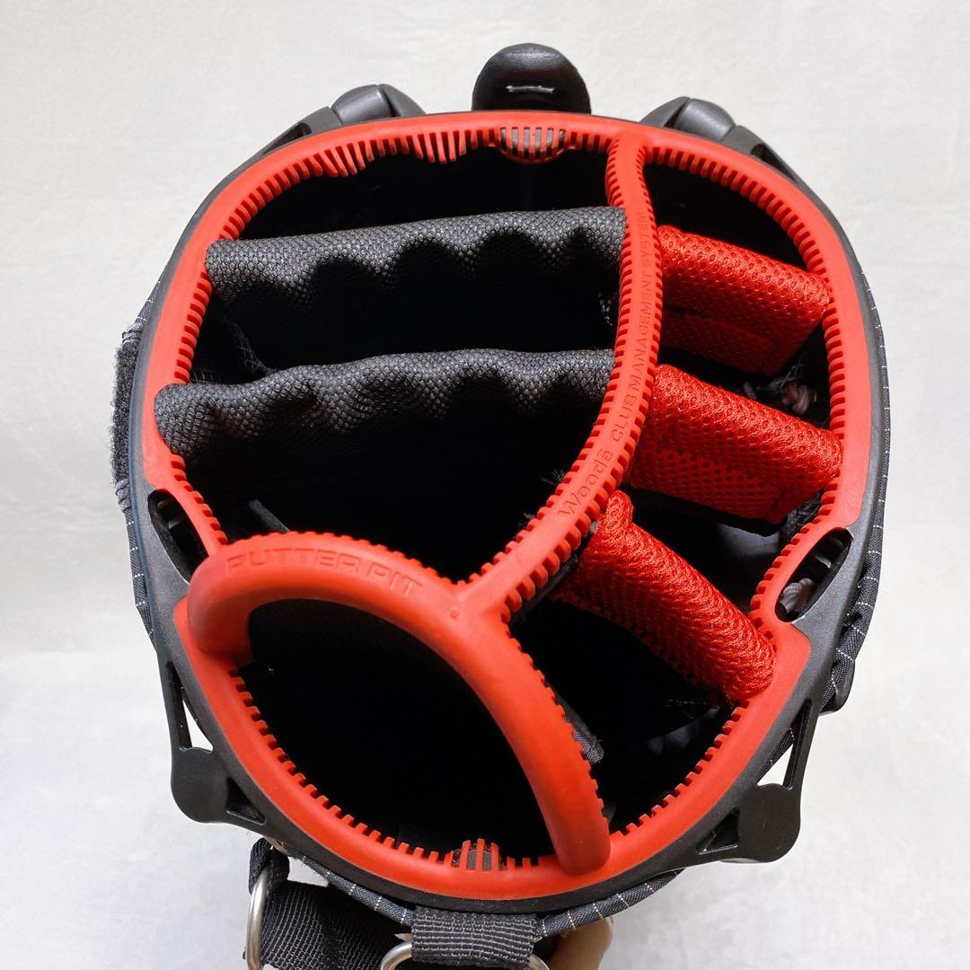 美品　OGIO オジオ　スタンド付キャディバッグ　エッジ　8分割　黒　赤　高性能