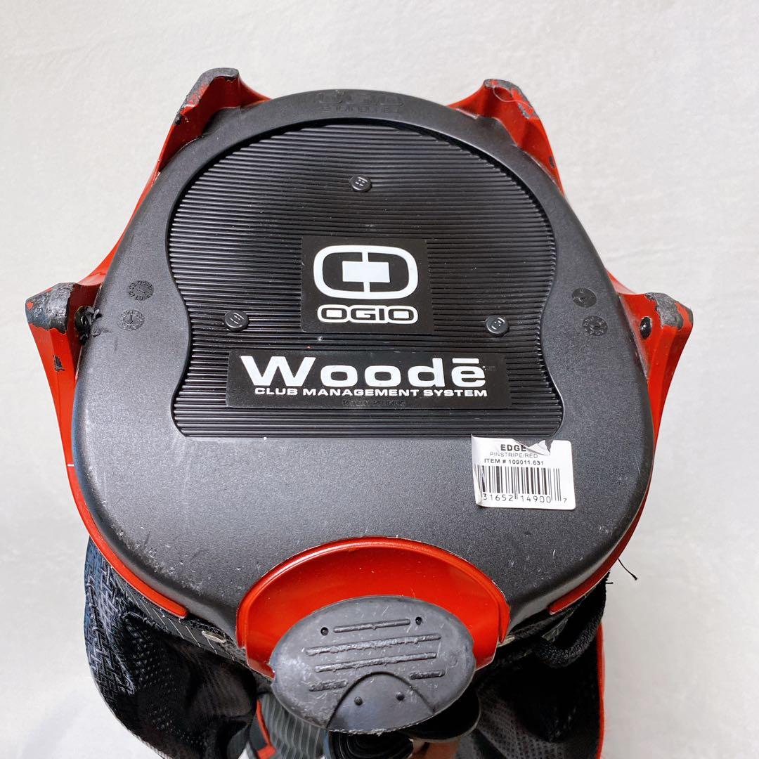 美品　OGIO オジオ　スタンド付キャディバッグ　エッジ　8分割　黒　赤　高性能