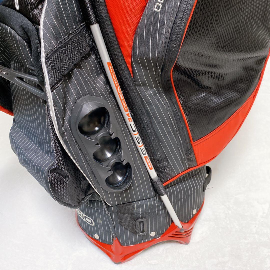 美品　OGIO オジオ　スタンド付キャディバッグ　エッジ　8分割　黒　赤　高性能
