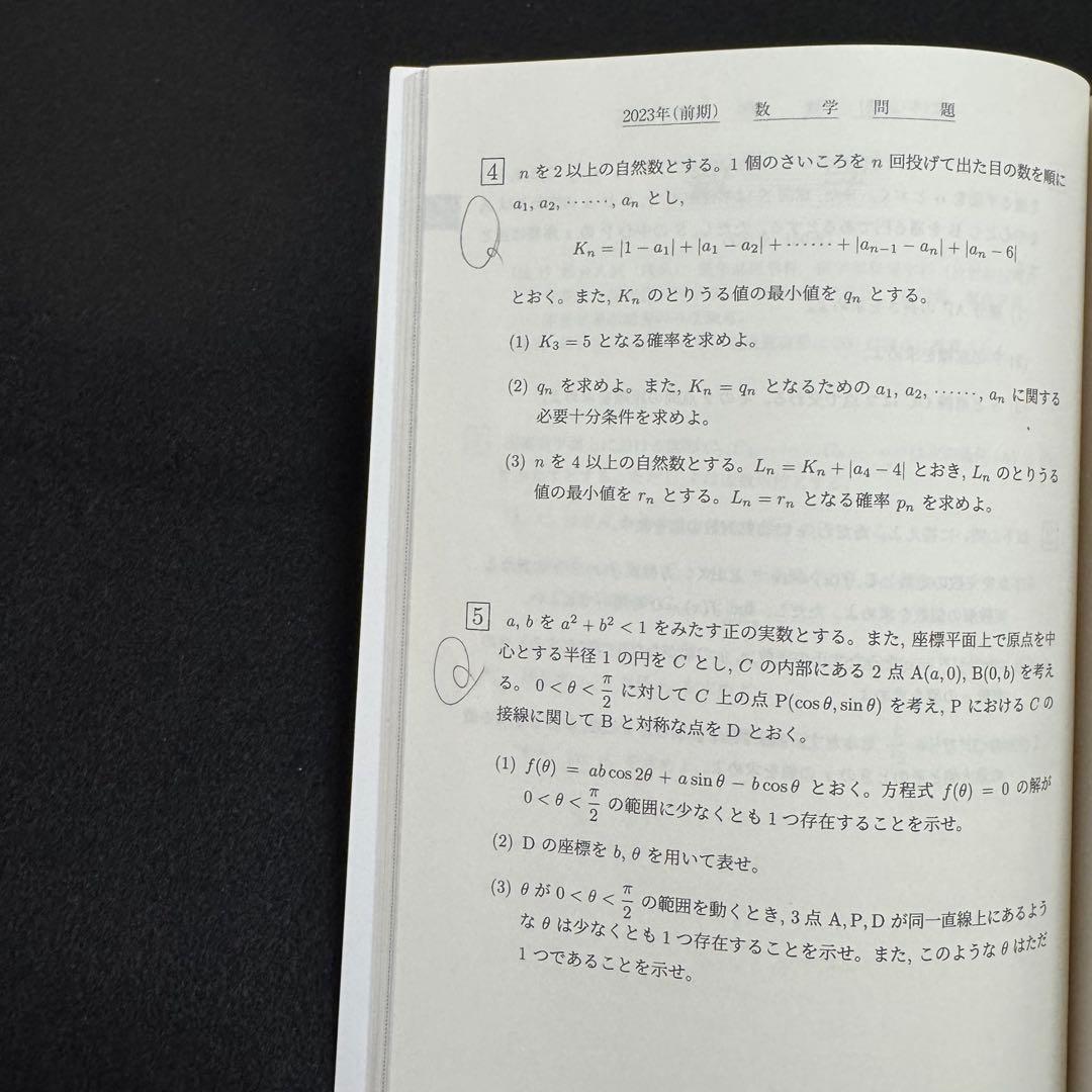 青本　北海道大学　理系　前期日程　2015年～2023年　9年分　駿台予備学校