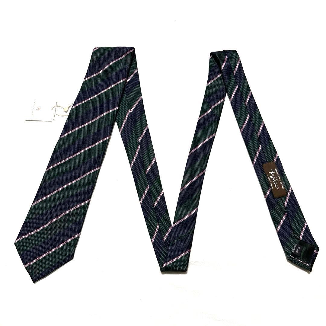 新品タグ付　ニッキー　ユナイテッドアローズ　ネクタイ　ストライプ　ネイビー