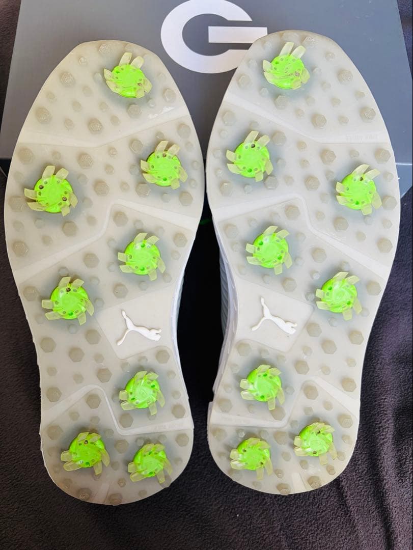 PUMA ゴルフシューズ ホワイト スパイク