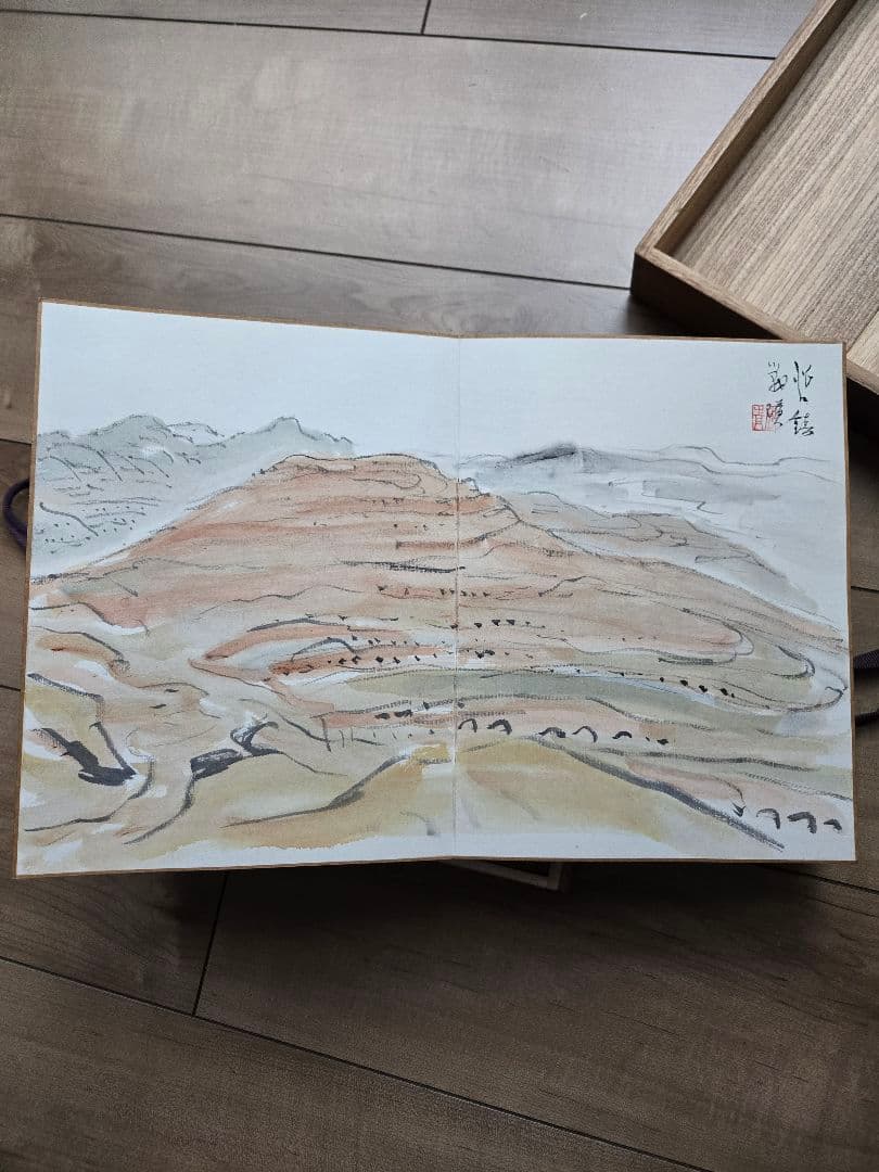 従軍画家肉筆　「北支戦績」　画帳　中国戦前風景　日本軍　昭和13年