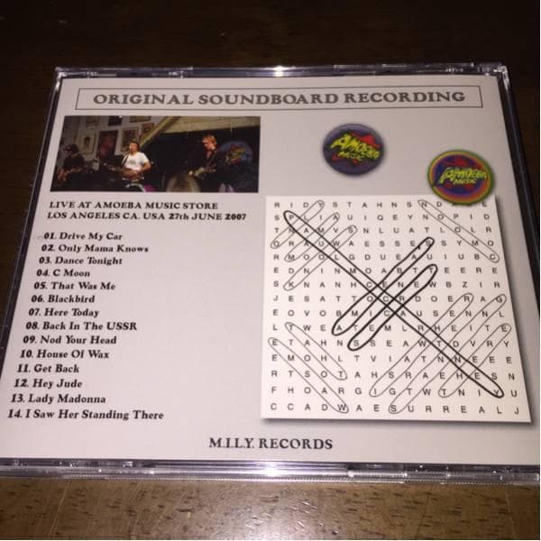 洋楽 PAUL McCARTNEY/LIVE AT THE AMOEBA 2007