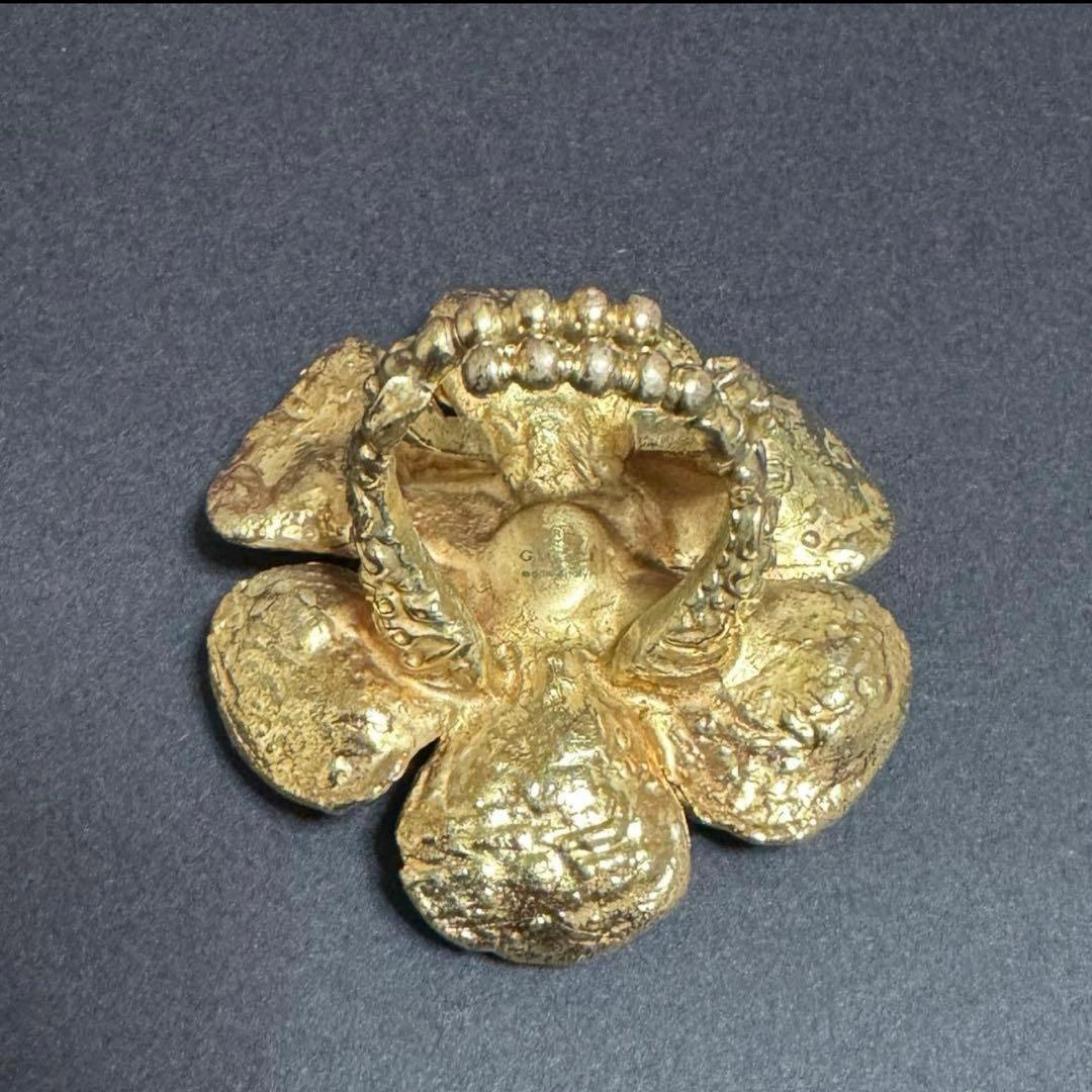 GUCCI 真鍮　フラワー　花　リング　指輪