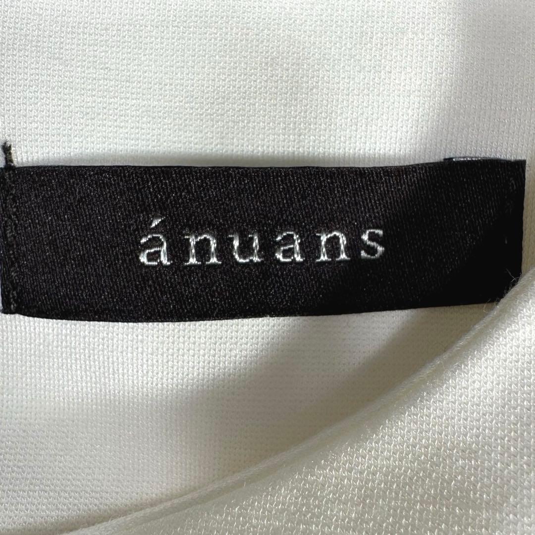 美品　アニュアンス ショルダータックカットワンピース 2023SS ホワイト F