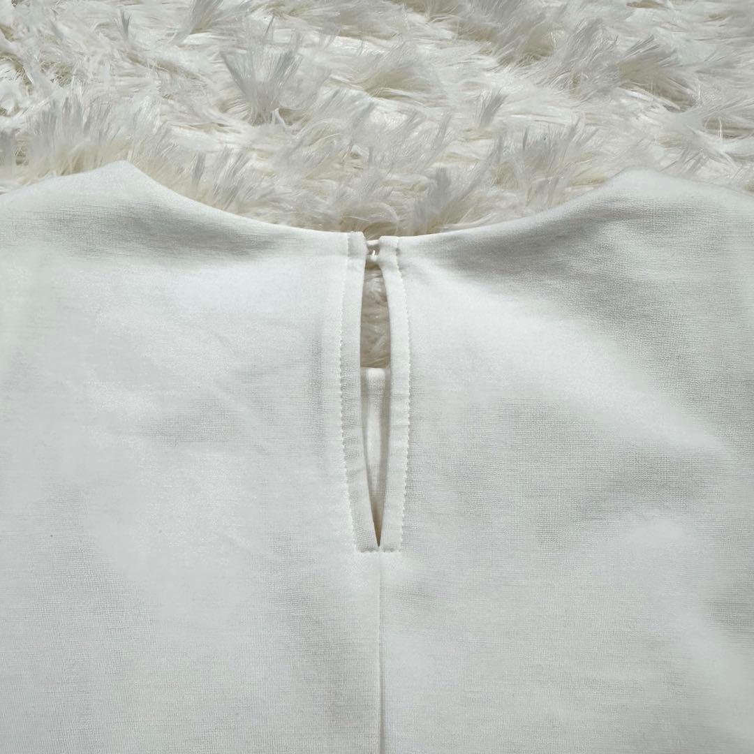 美品　アニュアンス ショルダータックカットワンピース 2023SS ホワイト F