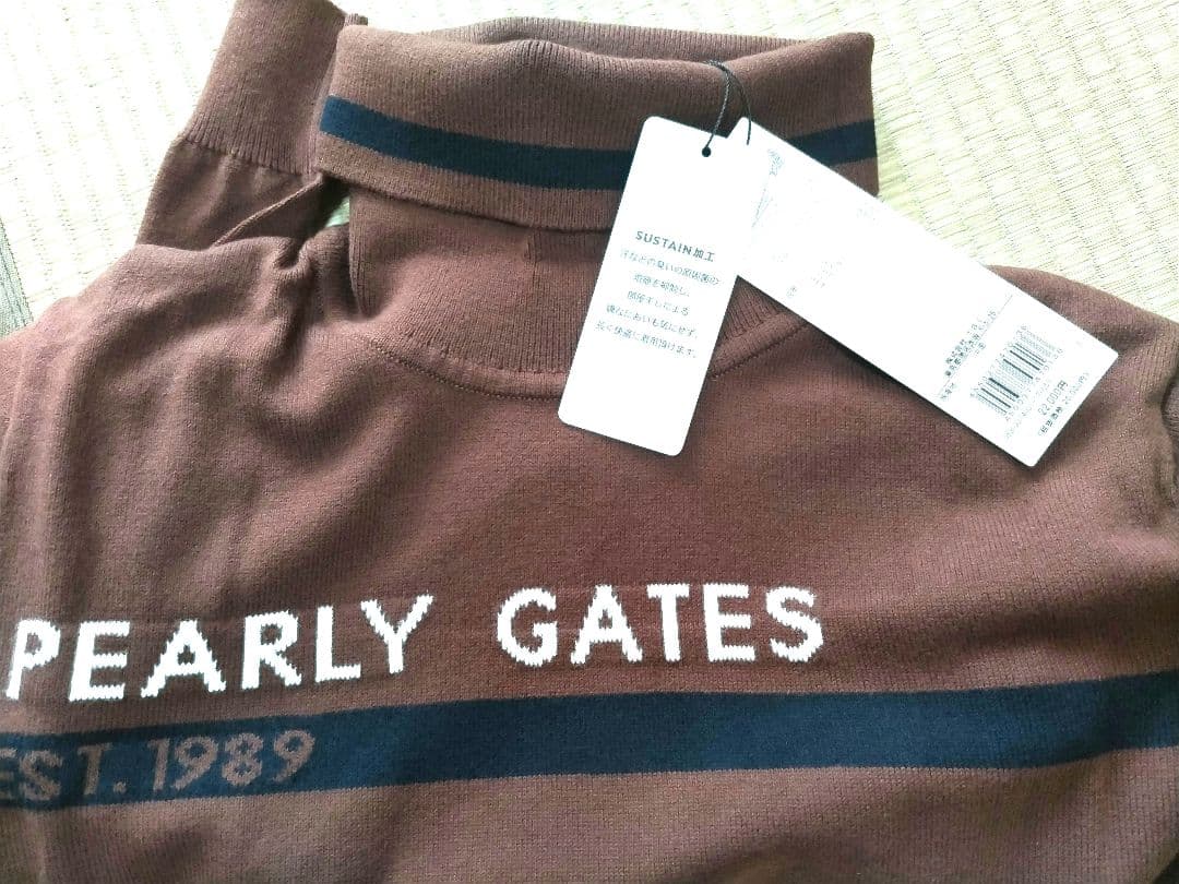 新品　PEARLY GATES ハイネックセーター ブラウン 3