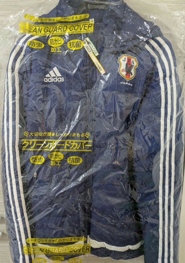 【adidas】日本代表 JFA 中綿ジャケット L ネイビー クリーニング済