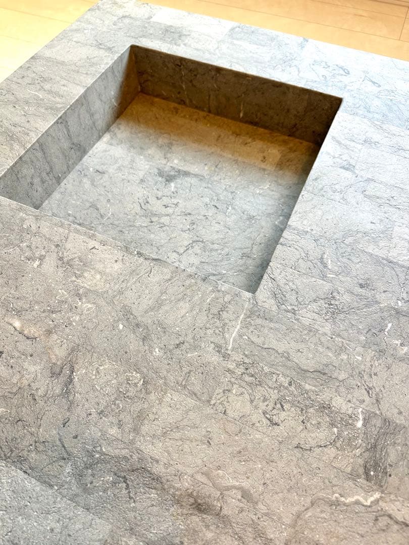 【最終値下げ】HUKLA日本フクラ スクエアセンターテーブル ストーン 100