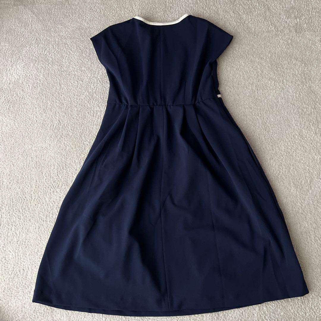 美品✨授乳服　マタニティ　Milk tea ネイビー ワンピーススーツM
