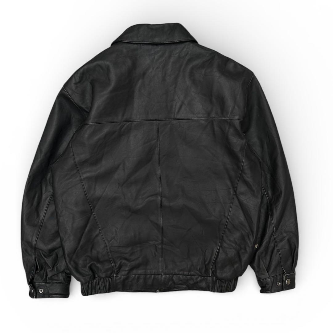 セントジョンズベイ レザージャケット ブラック 本革 スムースレザー M