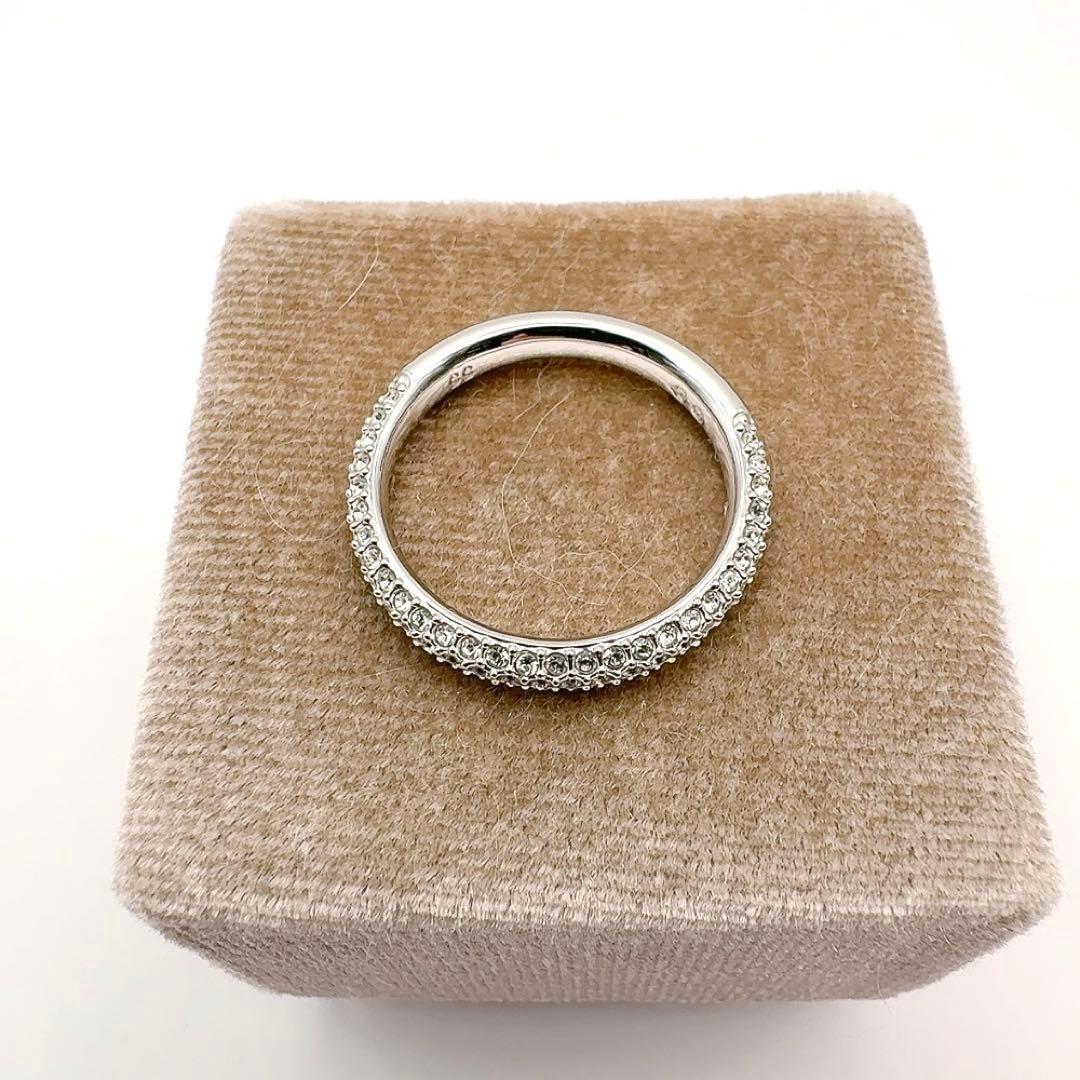 ⭐️SALE⭐スワロフスキー　指輪　13号　ハーフエタニティリング　シルバートーン