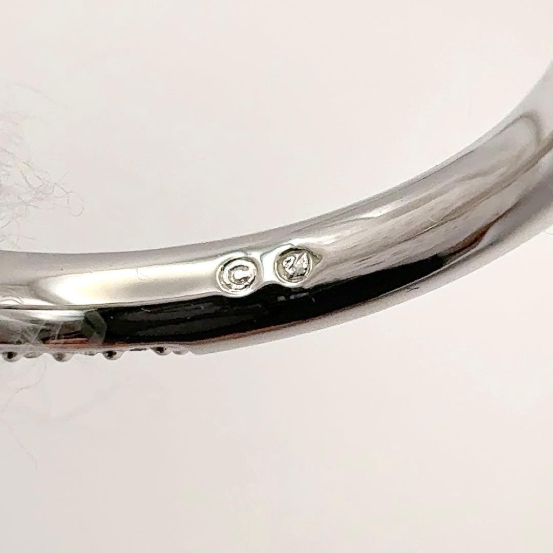 ⭐️SALE⭐スワロフスキー　指輪　13号　ハーフエタニティリング　シルバートーン