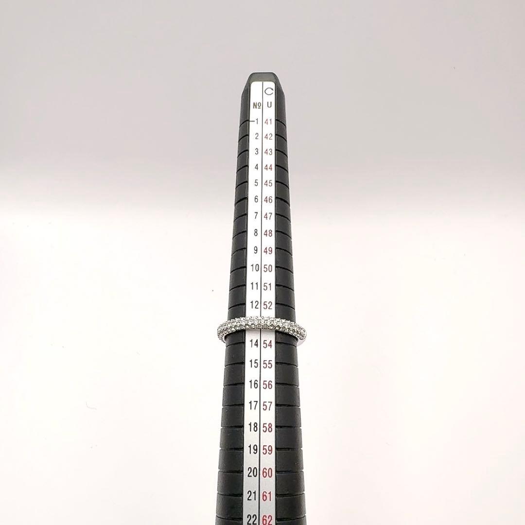 ⭐️SALE⭐スワロフスキー　指輪　13号　ハーフエタニティリング　シルバートーン