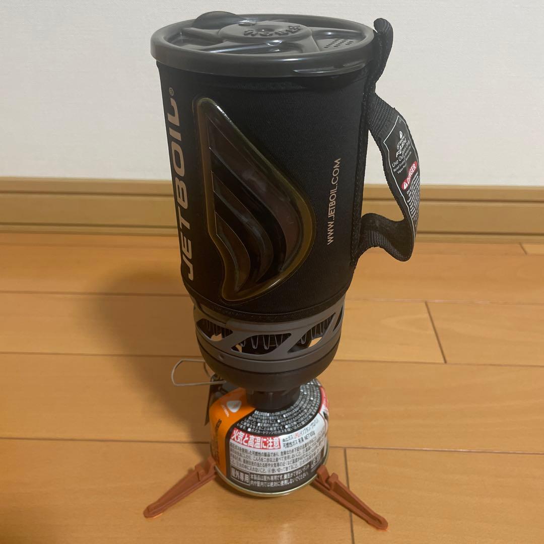 【美品】ジェットボイル　フラッシュ　ブラック　専用ガスカートリッジ2本付き