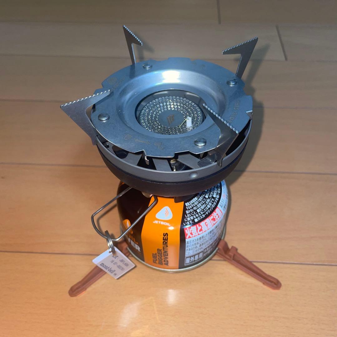 【美品】ジェットボイル　フラッシュ　ブラック　専用ガスカートリッジ2本付き