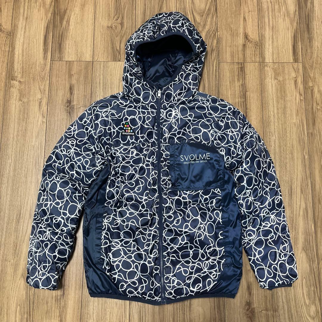 SVOLME ダウンジャケット L ダウン＆フェザー リバーシブル ネイビー