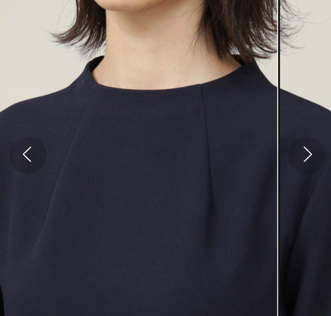 ADAM ET ROPE' ネイビー 長袖 ワンピース