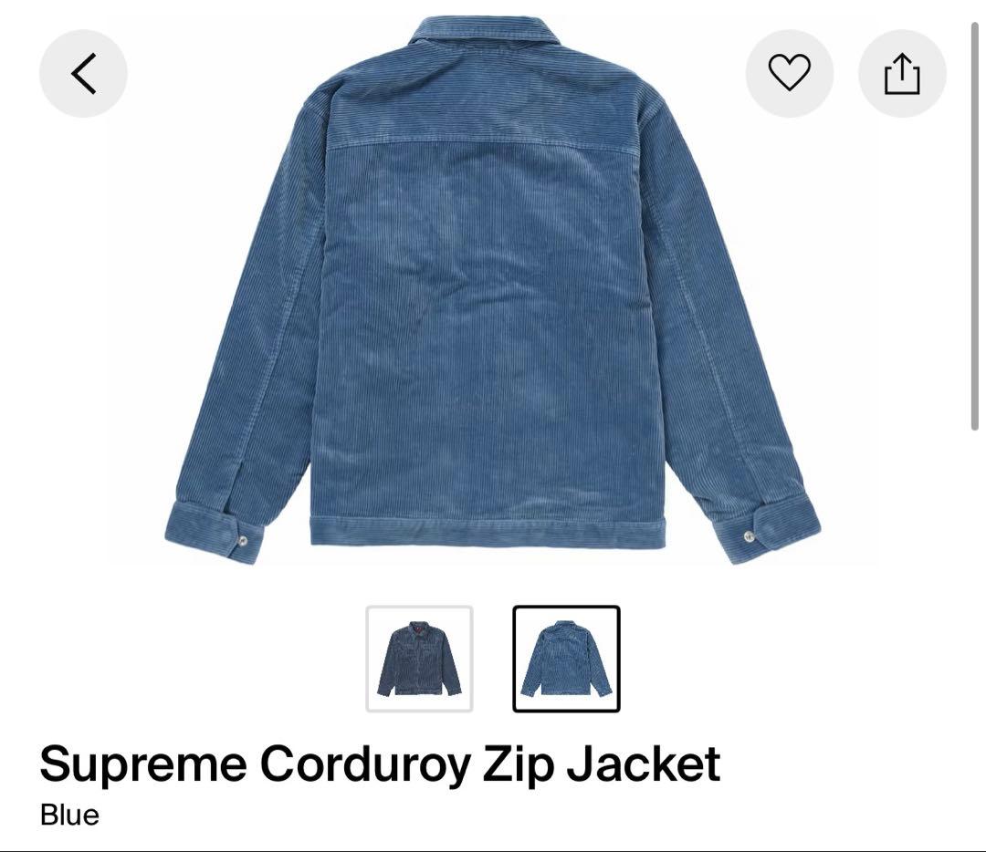 ジャケット・アウター Supreme Corduroy Zip Jacket blue