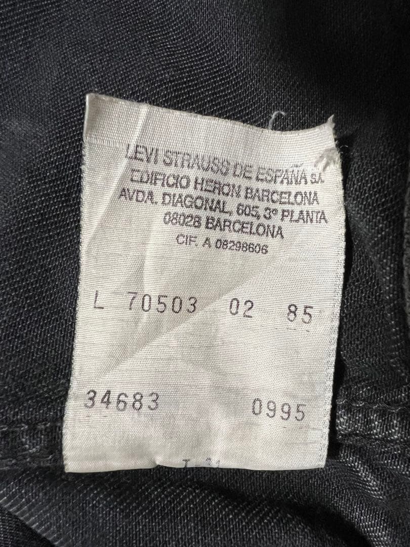 uk【スペシャル】90s ユーロリーバイス 70503 02ブラックデニム