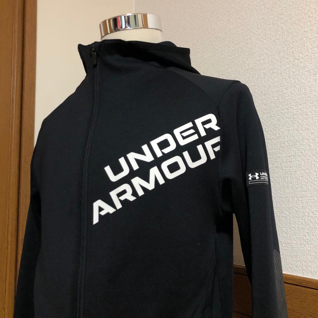 アンダーアーマー◇ダンボールニット ジップアップ　パーカー◇ブラック Lサイズ
