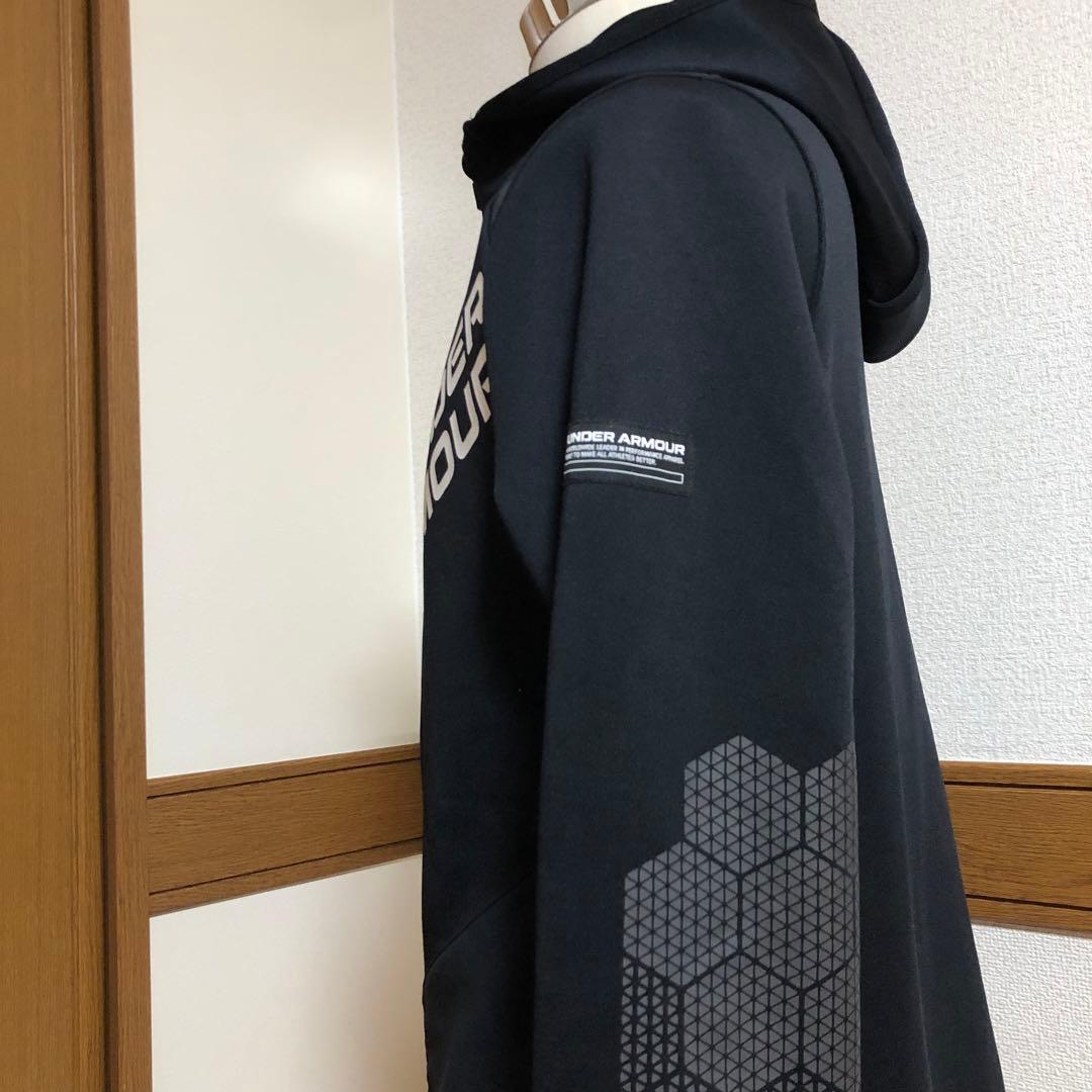 アンダーアーマー◇ダンボールニット ジップアップ　パーカー◇ブラック Lサイズ