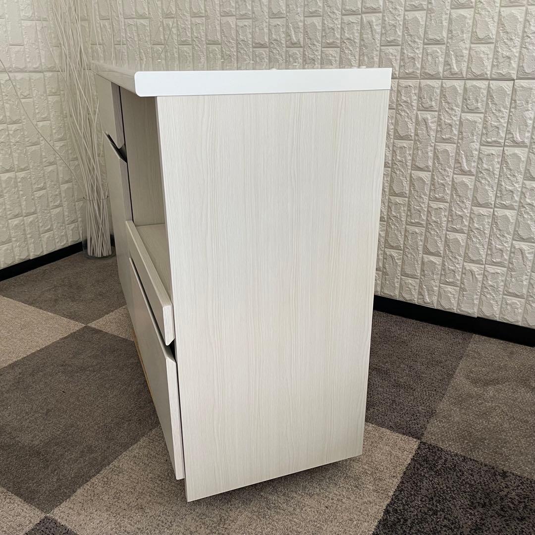 東京23区配送無料✨設置まで❗️キッチンカウンター　横幅115cm ホワイト　美品