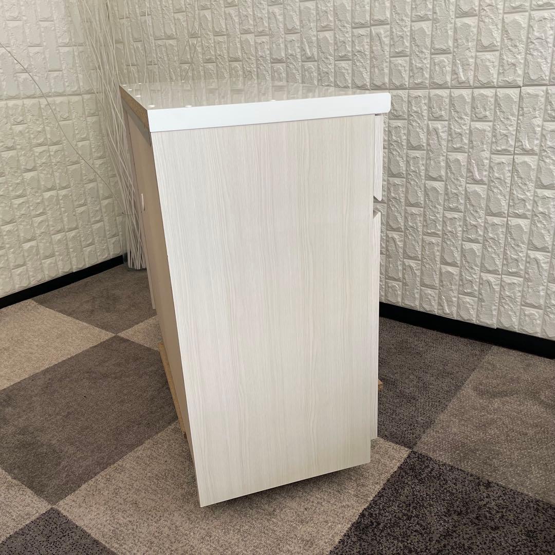 東京23区配送無料✨設置まで❗️キッチンカウンター　横幅115cm ホワイト　美品