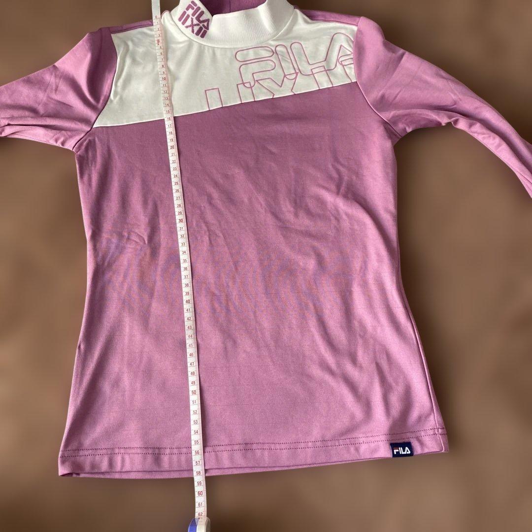 FILA UVカット 長袖シャツ ピンク/ホワイトレディースSサイズ