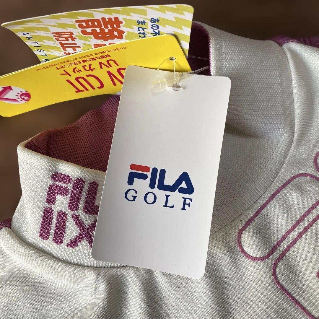 FILA UVカット 長袖シャツ ピンク/ホワイトレディースSサイズ