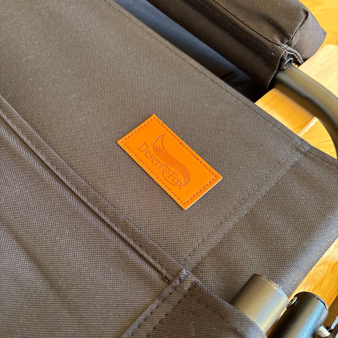 黒い折りたたみ式アウトドアチェア2脚セット