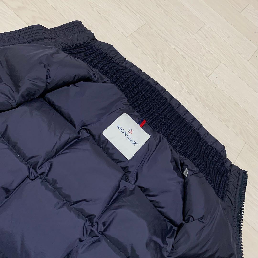 【人気】モンクレール　 ダウンベスト　ネイビー　サイズ0 国内正規品　5D31