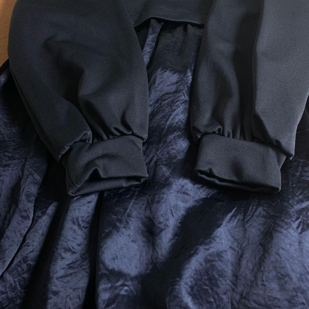 美品✨グレースクラス　ドッキングワンピース　アシンメトリー　ロング　黒　ブラック