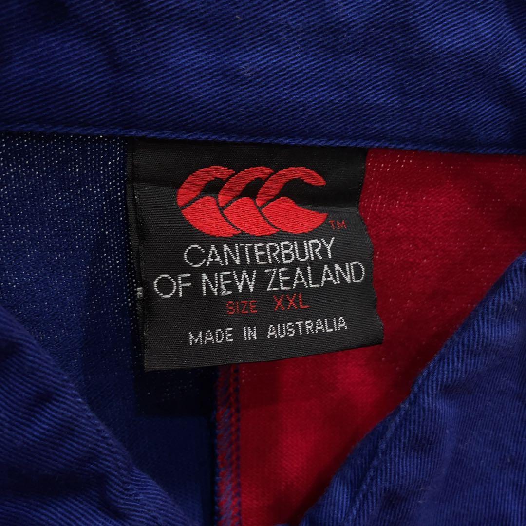 希少 90s カンタベリー ラガーシャツ オーストラリア製 XXL 企業刺繍