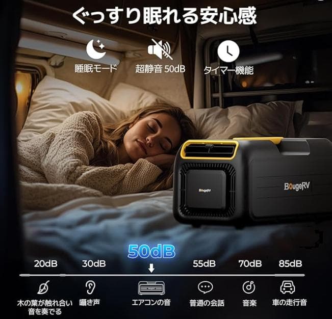 【限定セール2万円引】美品 BougeRV ポータブルクーラー 車中泊アウトドア