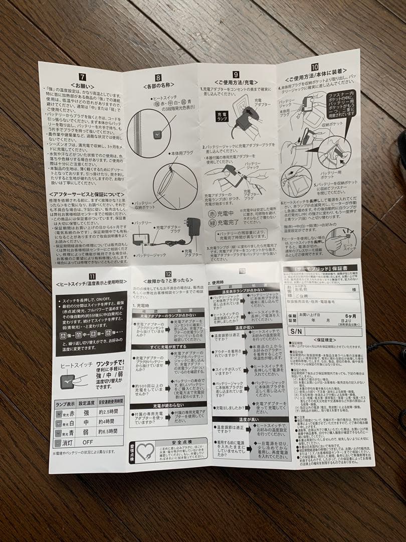 ミズノスキーウェア上下セットヒーター付き1/2ジャケット画像