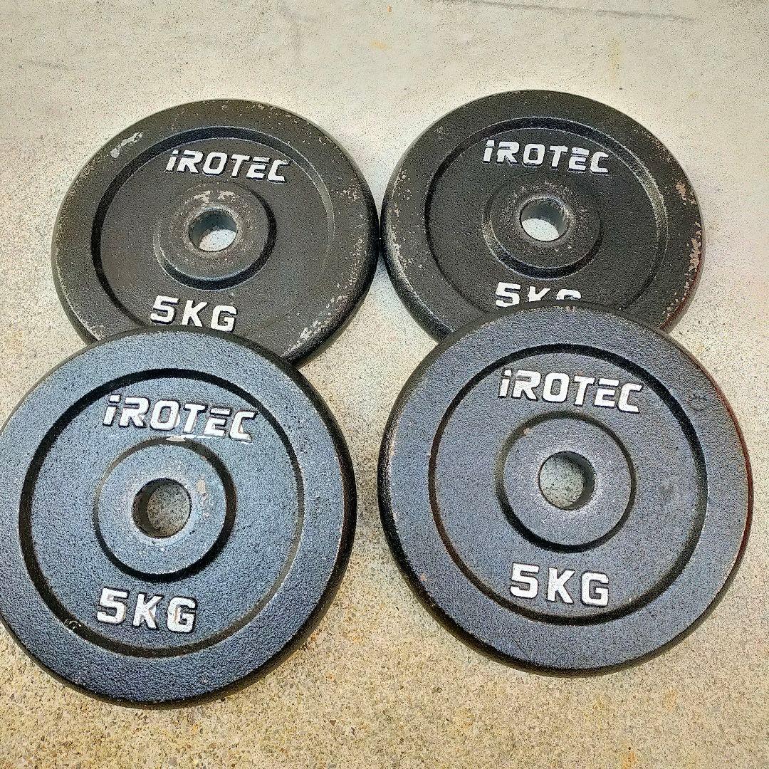 ⭐IROTEC 20kgダンベルプレート 5kg×4 計20kg