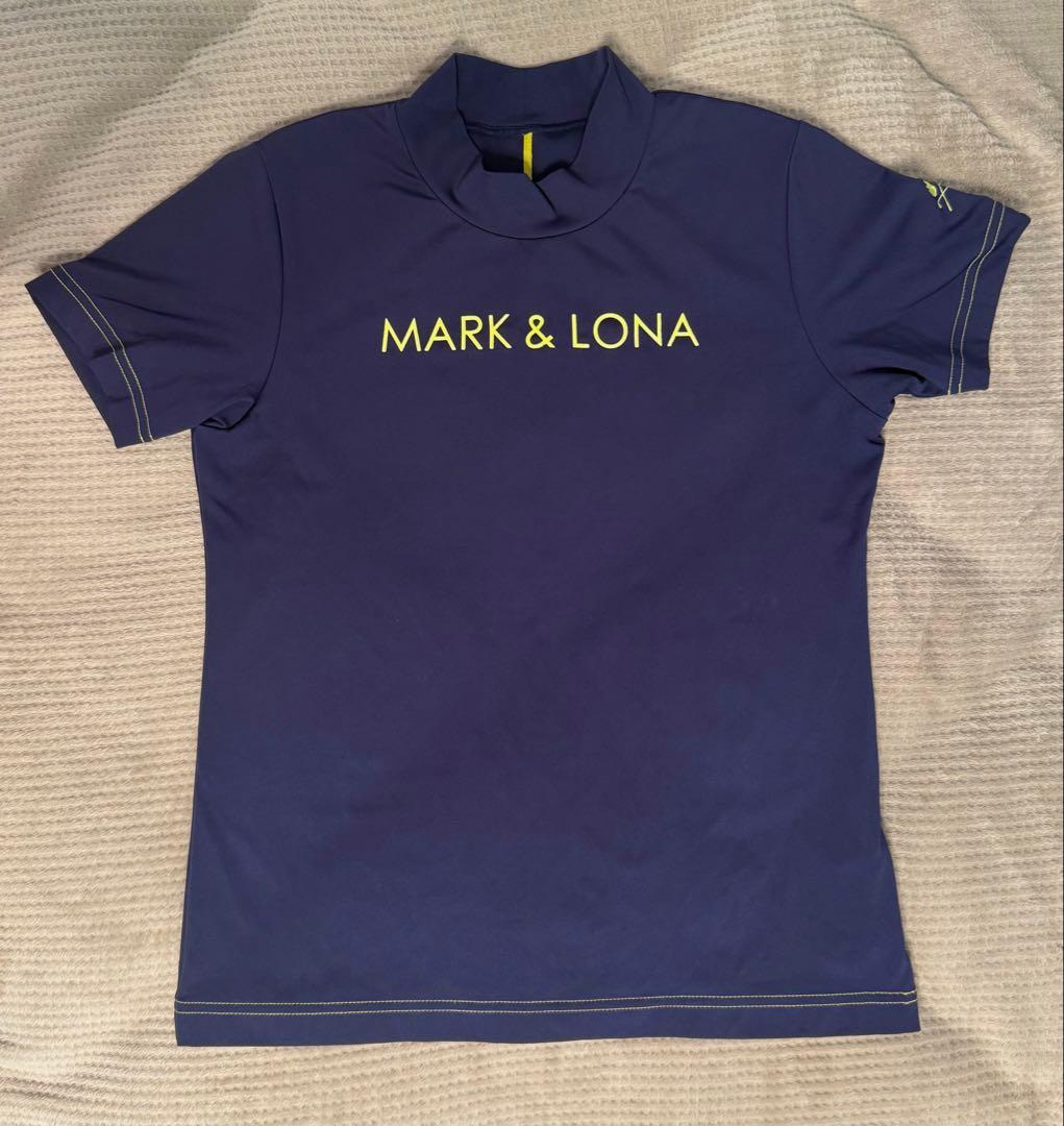 【美品】MARK&LONA　レディース　モックネック　ネイビー　サイズ　36