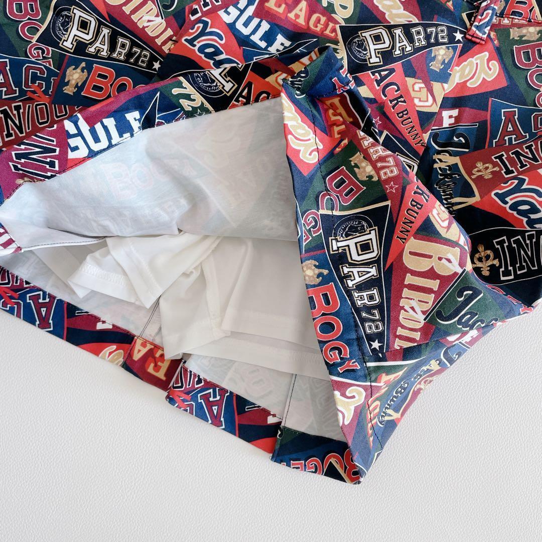 ジャックバニー ゴルフ スカート 1/M 総柄　フラッグ柄　マルチカラー　春夏