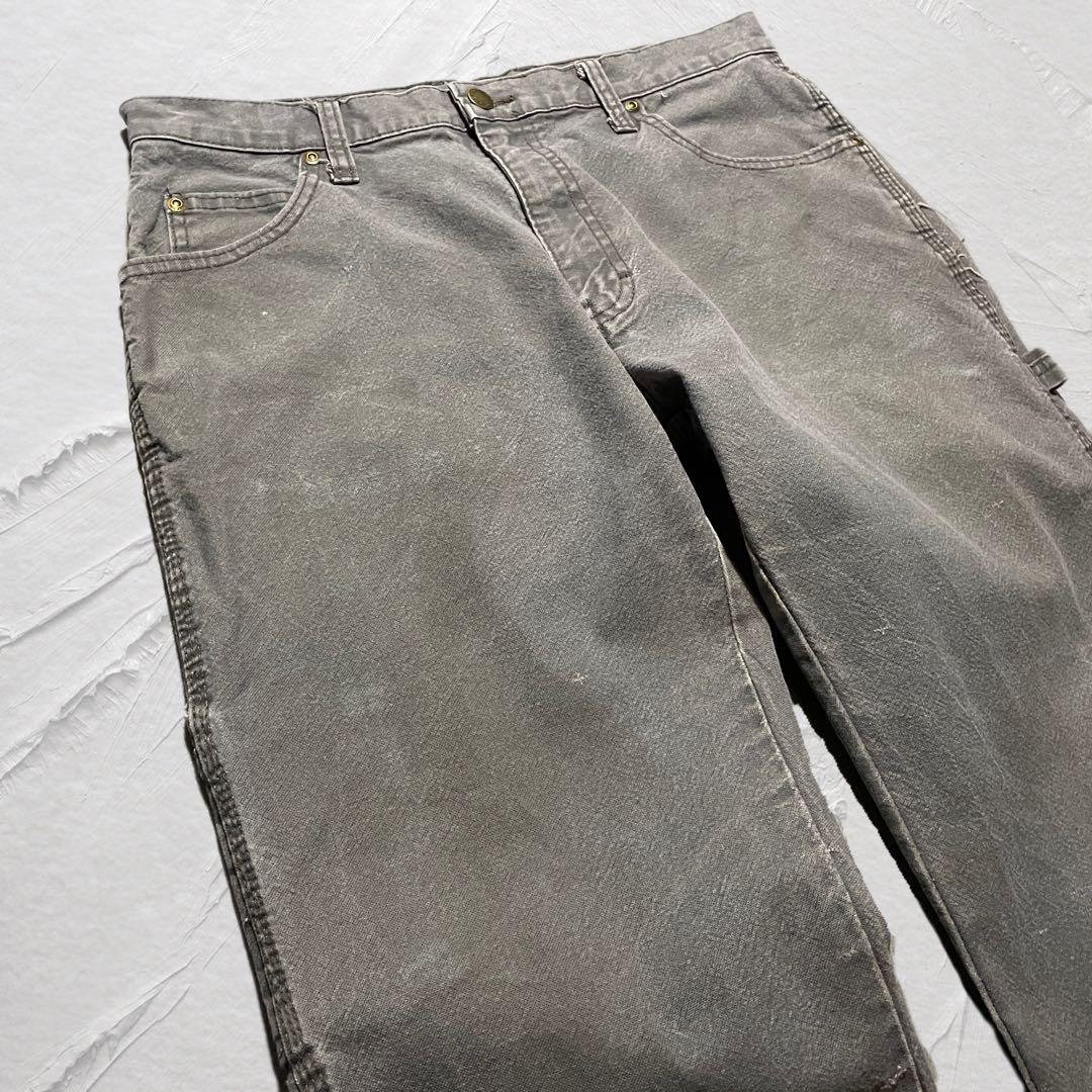 Dickies ペインターパンツ ダック フェード グレー W32 ワーク 古着