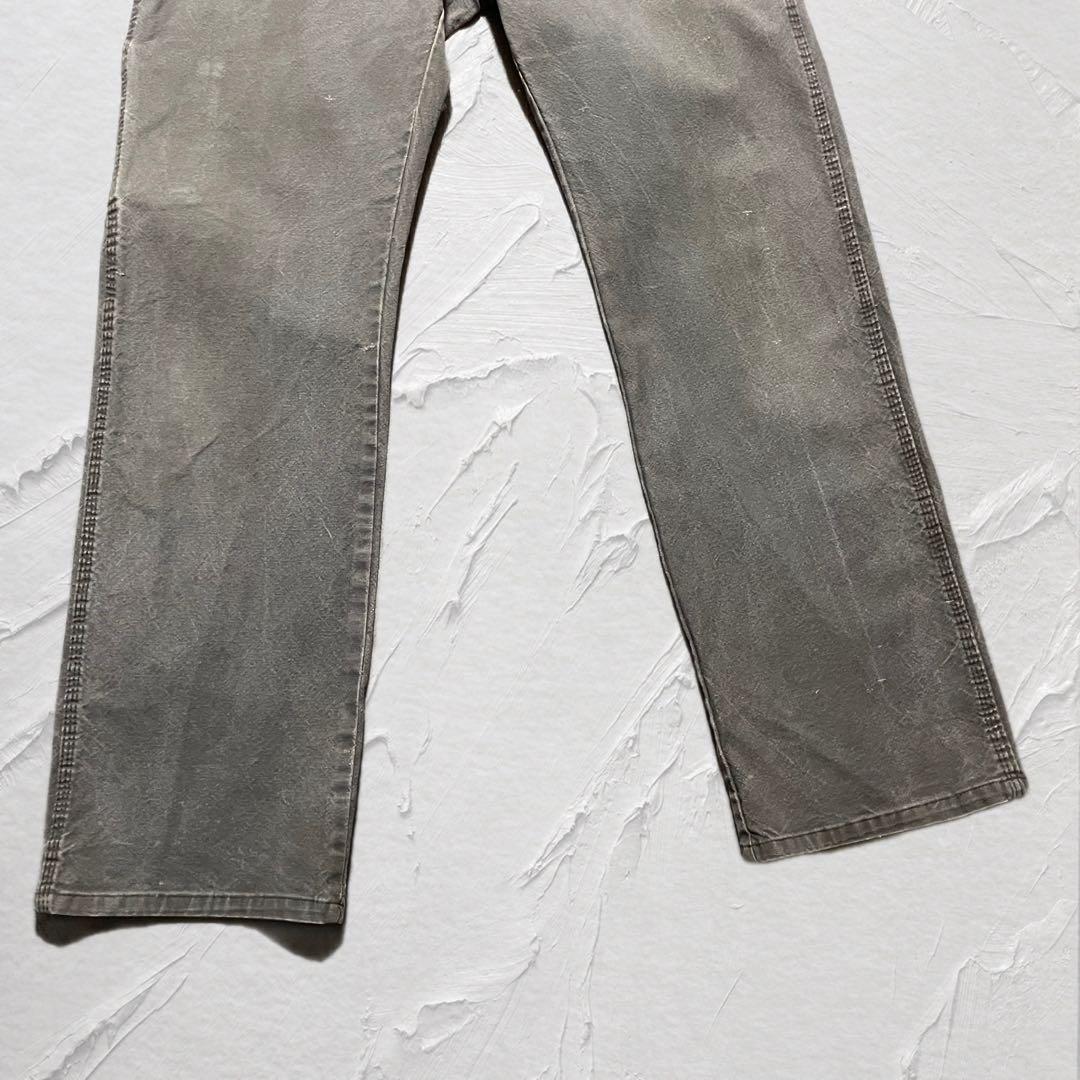 Dickies ペインターパンツ ダック フェード グレー W32 ワーク 古着