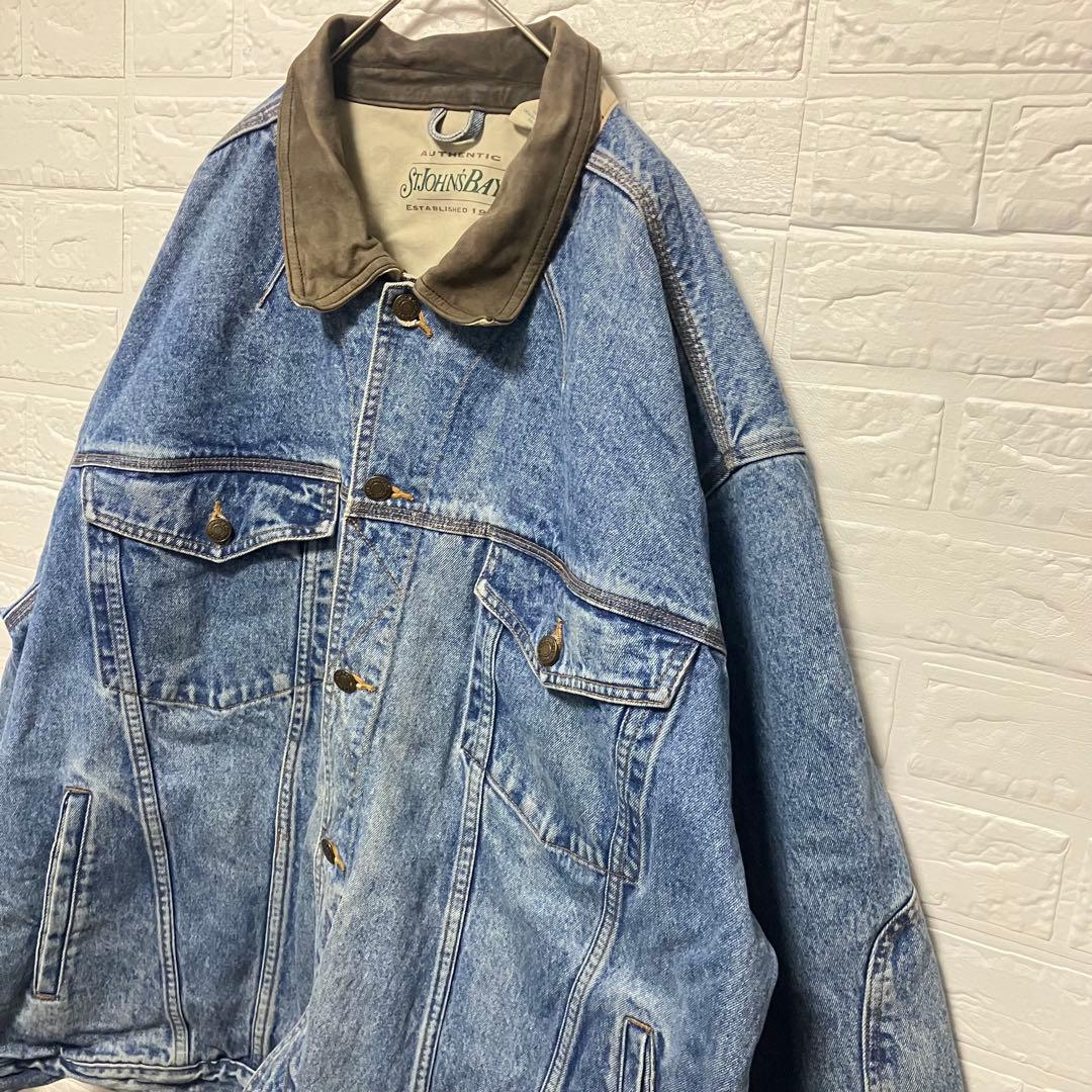 ●FA16【US輸入】 セントジョンズベイ Gジャン ブルー系 メンズ【3XL】