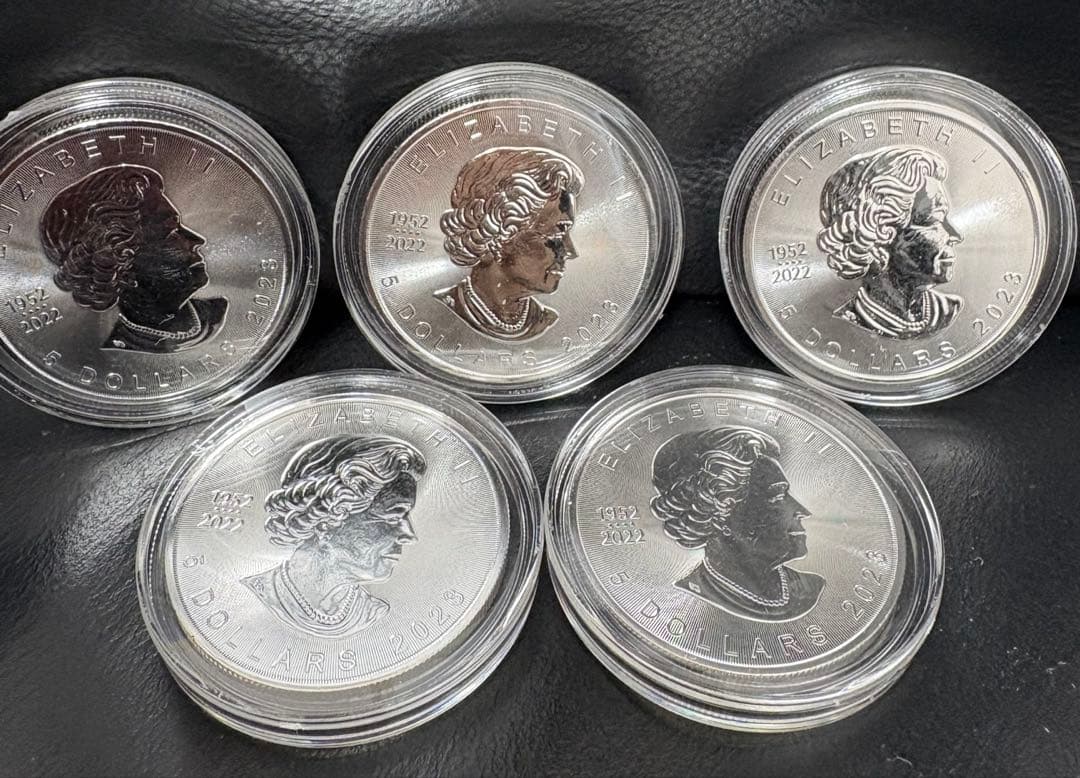 メイプルリーフ2023 銀貨　5枚セット