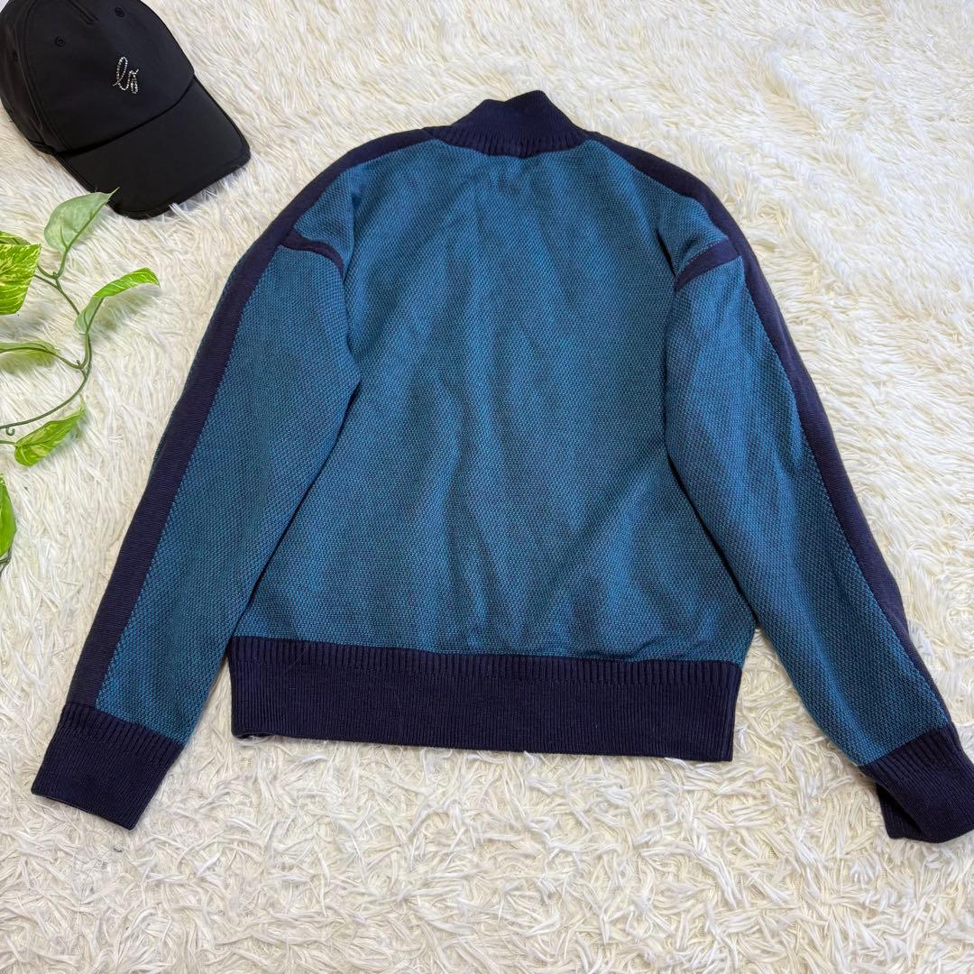 【アンパスィ】美品 ジップジャケット ニット 裏地付き Mサイズ レディース