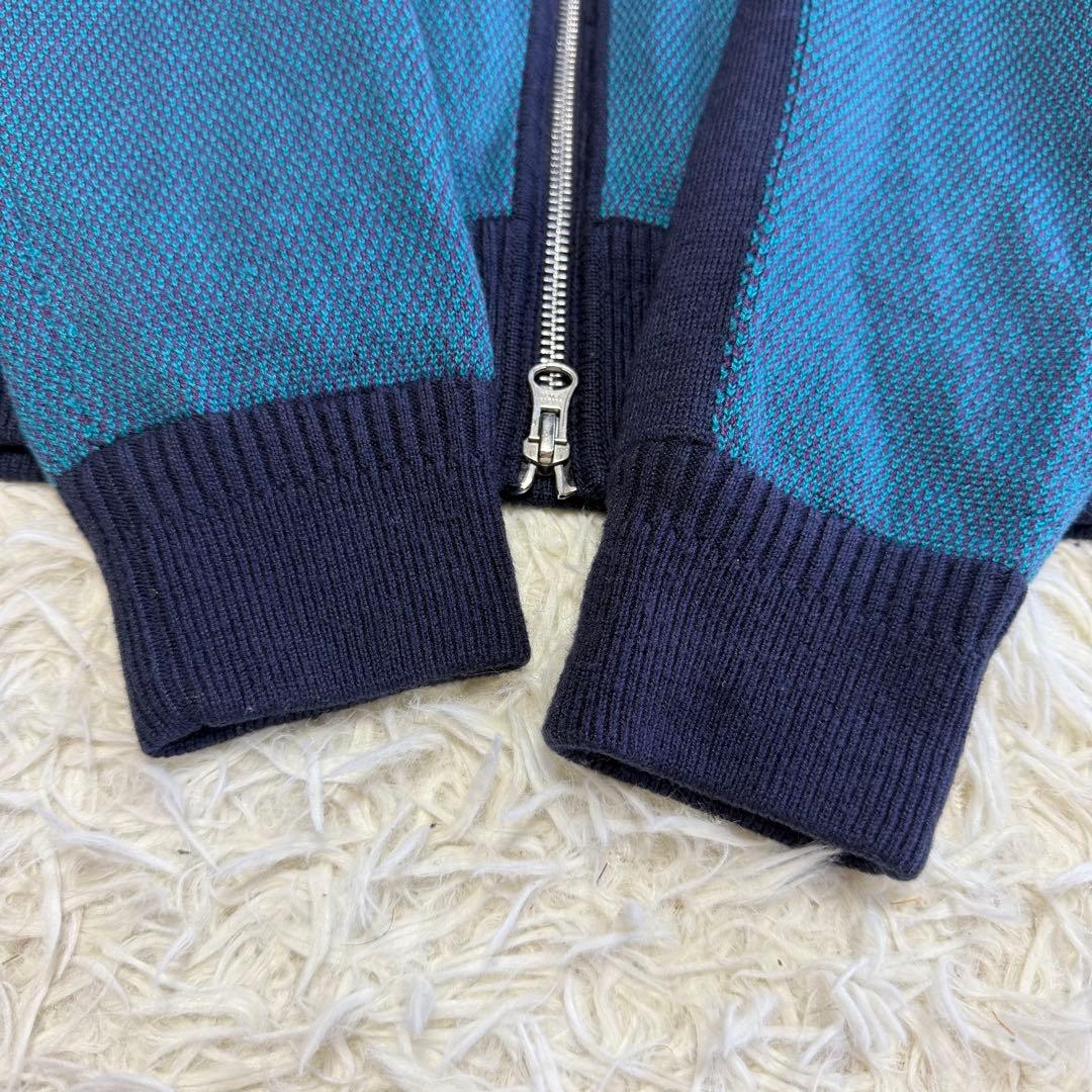 【アンパスィ】美品 ジップジャケット ニット 裏地付き Mサイズ レディース