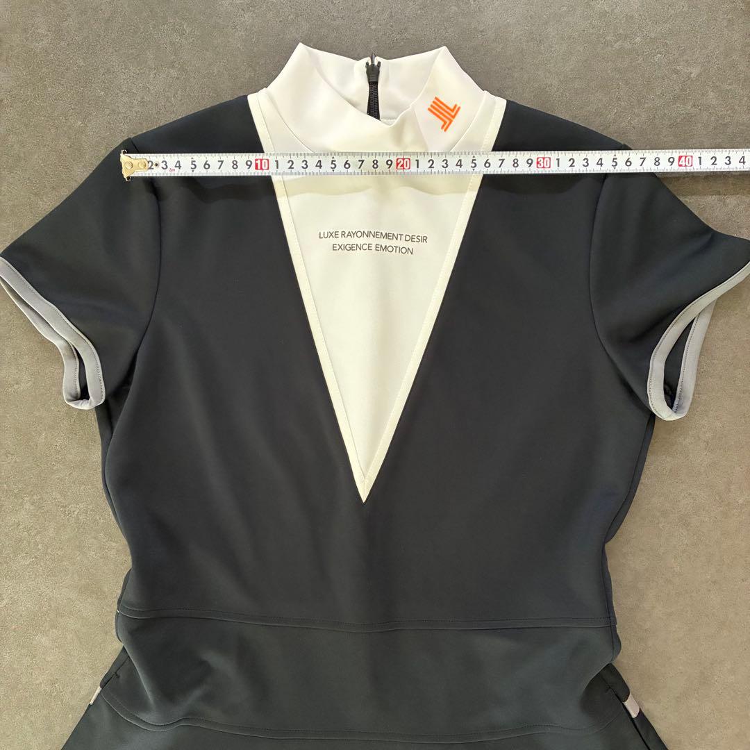 【美品】ランバンスポール Vネックレイヤード調ワンピース Mサイズ