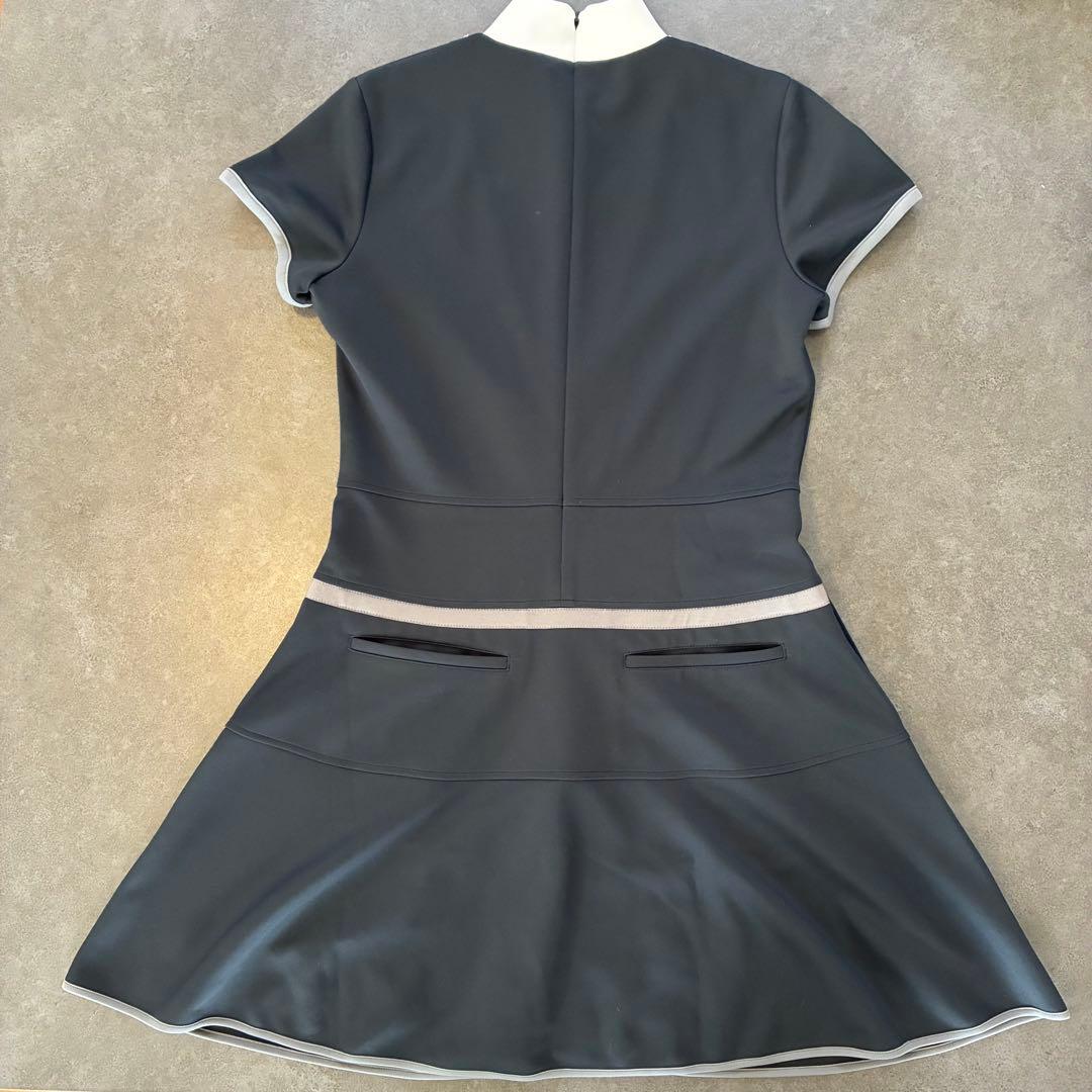 【美品】ランバンスポール Vネックレイヤード調ワンピース Mサイズ